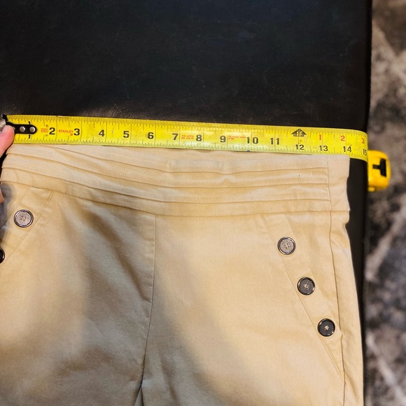 Joe B Beige Straight Leg Pants with Scrunched Top and Side Buttons - Picture 12 of 12